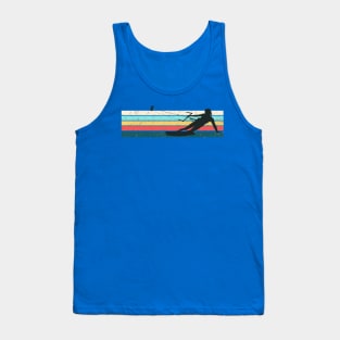 Kitesurf Girl Retro Vintage Kitesurfing Stripe Tank Top